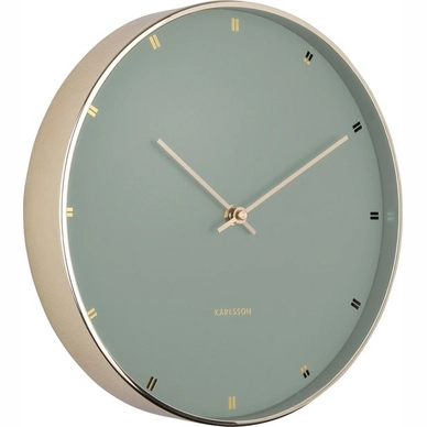 Clock Karlsson Petite Metal Jade Green With Gold
