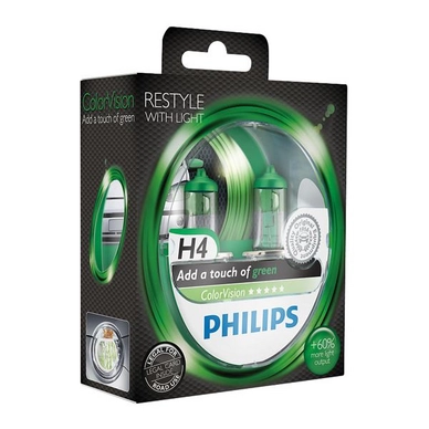 Autolampenset Philips ColorVision H4 Green