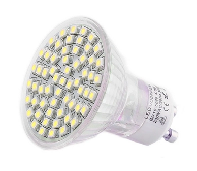 LED GU10 Spot 3,0 Watt 60 SMD Dimbaar (Vervangt 25-30W)