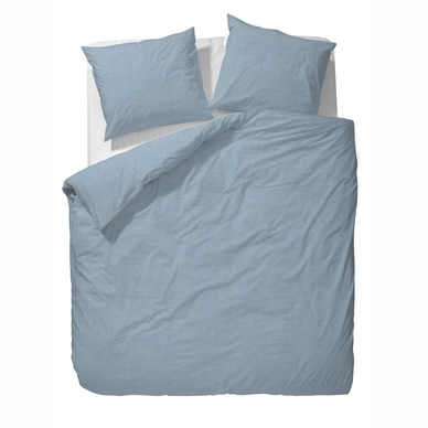 Taies d'oreiller Essenza Guy Blue Coton (65 x 65 cm)