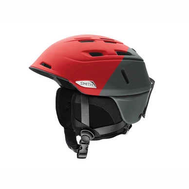 Ski Helmet Smith Camber Matte Fire Split Red