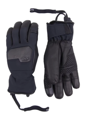 Handschoen KJUS Men Leather Glove Black Regular Fit