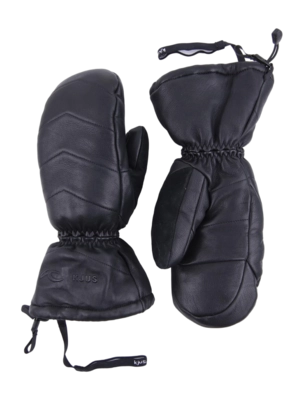 Handschoen KJUS Unisex Leather Mitten Black Regular Fit