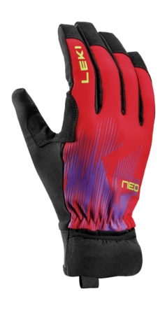 Handschoen Leki Unisex Neotrail Storm Red/Violet/Neon Yellow