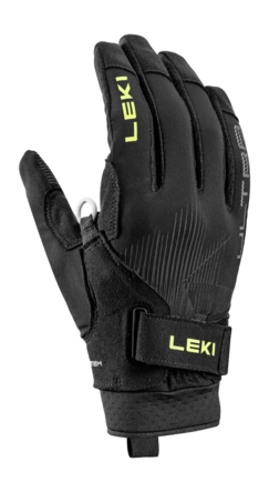Handschoen Leki Unisex Ultratrail TR Black/Neon Yellow