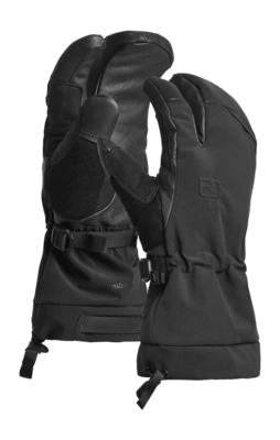 Handschoen Ortovox Herren Merino Freeride 3 Finger Gloves Black Raven Sympatex