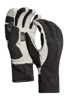 Handschoen Ortovox Herren Tour Glove Black Raven / White Merino Fleece Grid