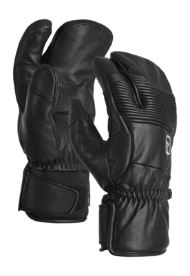 Handschoen Ortovox Unisex Full Leather 3 Finger Glove Black Raven