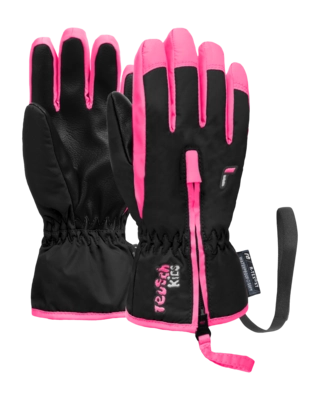Handschoen Reusch Kids Ben Black / Knockout Pink R-LOFT