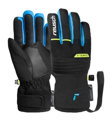Handschoen Reusch Kids Benji R-TEX XT Junior Black / Brilliant Blue / Safety Yellow