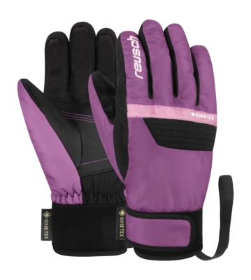 Handschoen Reusch Kids Bolt SC GORE-TEX Junior Black / Purple Sapphire