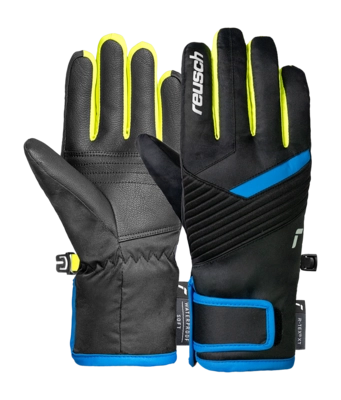 Handschoen Reusch Kids Dan R-TEX XT Junior Black / Brilliant Blue / Safety Yellow