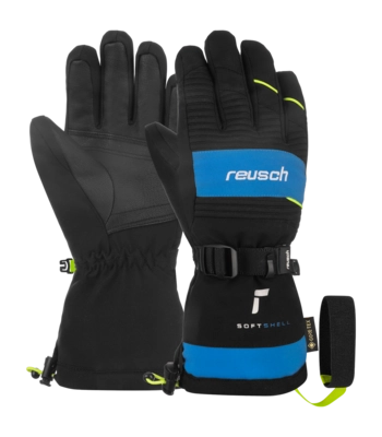 Handschoen Reusch Kids Maxim GORE-TEX Junior Black / Brilliant Blue / Safety Yellow R-LOFT