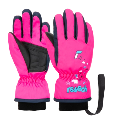 Handschoen Reusch Kids Pink Glo / Dress Blue TecFill