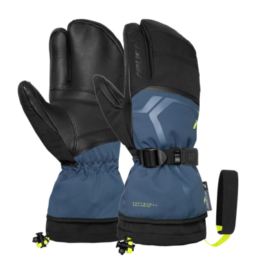 Handschoen Reusch Men Down Spirit GTX Lobster Black / Dark Denim / Safety Yellow