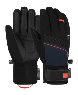Handschoen Reusch Men Louis R-TEX XT Black / Dress Blue / Fluo Red