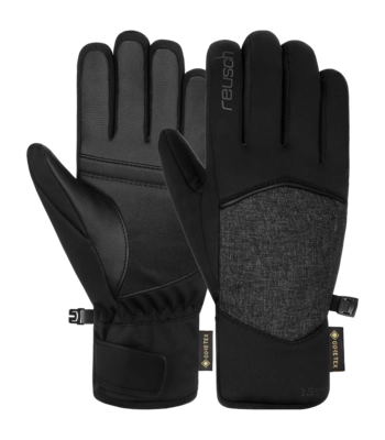 Handschoen Reusch Women Amira GORE-TEX Black / Black Melange PrimaLoft Gold