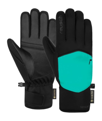 Handschoen Reusch Women Amira GORE-TEX Black / Bluebird PrimaLoft Gold