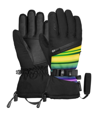 Handschoen Reusch Women Demi R-TEX XT Black/Multicol Lines R-Loft