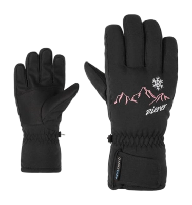 Handschoen Ziener Girls Lailla Z AS Black Junior Girls AQUASHIELD