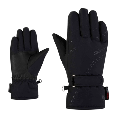 Handschoen Ziener Girls Lamonia Z PR Black Junior Girls PrimaLoft Gold