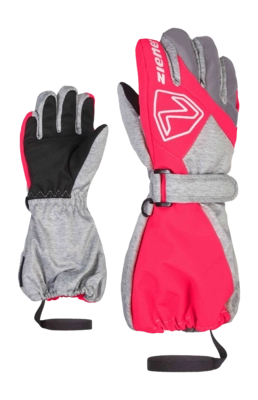 Handschoen Ziener Kids Lauro Z AS Mini Light Mélange Neon Pink ZIENER AQUASHIELD
