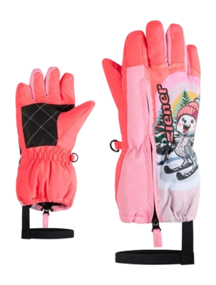 Handschoen Ziener Kids Leo Z Mini Neon Pink Ziener Glove Technology