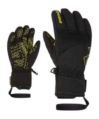 Handschoen Ziener Kids Lotar Z GTX PR Black Junior PrimaLoft Gold