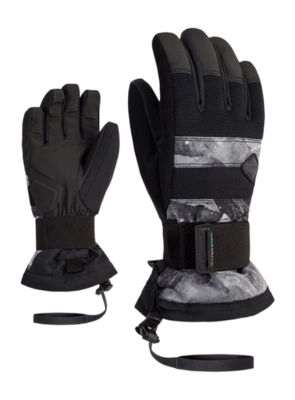 Handschoen Ziener Kids Manu Z AS Junior Grey Mountain Print ZIENER AQUASHIELD