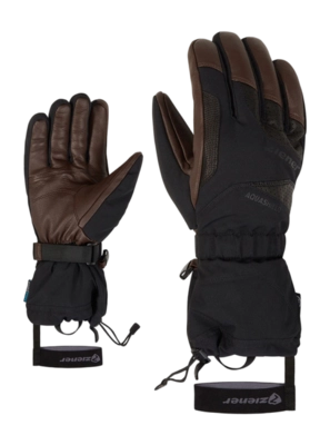 Handschoen Ziener Men Gaiku Z AS AW Black Dark Brown AQUASHIELD