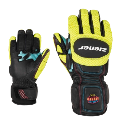 Handschoen Ziener Men Gatos Z PR Black Poison Yellow PrimaLoft Gold