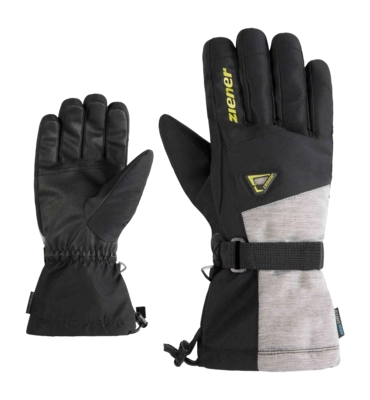 Handschoen Ziener Men Gentiano Z AS Black Electric Grass AQUASHIELD