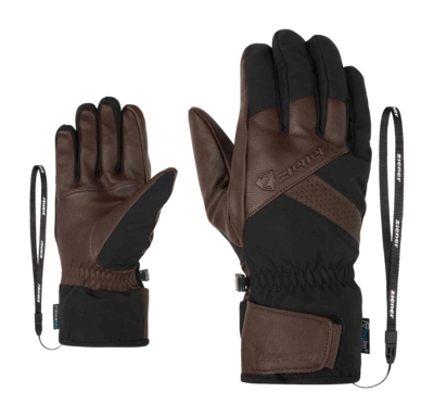 Handschoen Ziener Men Getter Z AS AW Dark Brown AQUASHIELD