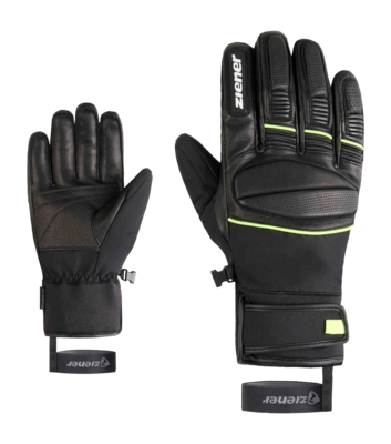 Handschoen Ziener Men Gomin Z AS Black Lime AQUASHIELD