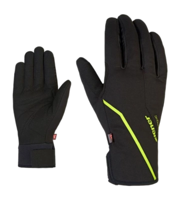 Handschoen Ziener Men Ultimo Z PR Black Lime PrimaLoft Gold