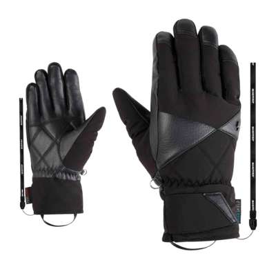 Handschoen Ziener Women Koana Z AS PR Black PrimaLoft Gold