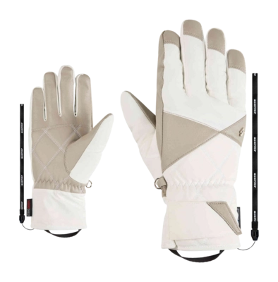 Handschoen Ziener Women Koana Z AS PR White PrimaLoft Gold