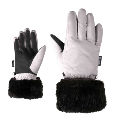 Handschoen Ziener Women Kwinz Z Metallic Silver Slanke pasvorm