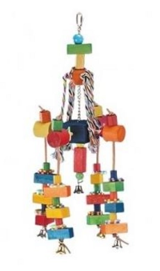 Vogelspeelgoed Nobby Hanger Luxe Hout 3 x (27 x 27 x 60 cm)