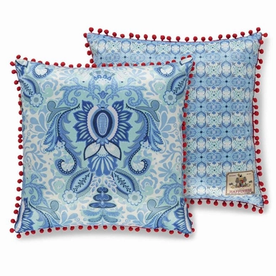 Sierkussen Happiness Yogi Blue (48 x 48 cm)