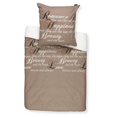 Bettwäsche Beddinghouse Happiness Taupe Renforcé