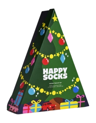 Happy Socks Holiday Trees Gift Set Green 3-Pack