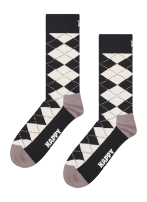 Happy Socks Unisex Argyle Black