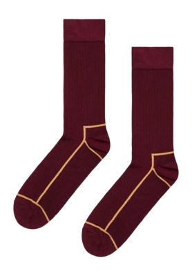 Happy Socks Unisex Contrast Stripe Dark Red