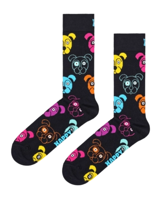 Happy Socks Unisex Dog Black