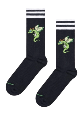 Happy Socks Unisex Dragon Sneaker Black
