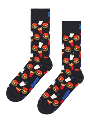 Happy Socks Unisex Hamburger Black