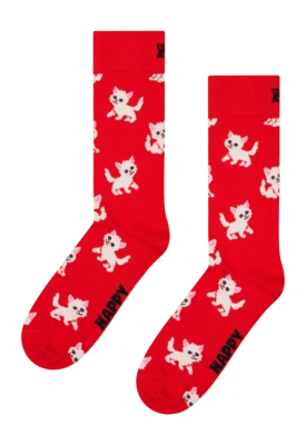 Happy Socks Unisex Kitten Red