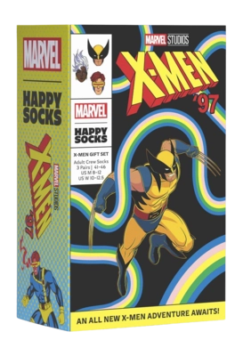 Happy Socks Unisex MARVEL X-Men Gift Set Yellow 3-Pack
