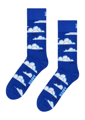 Happy Socks Unisex Pixelated Cloud Blue